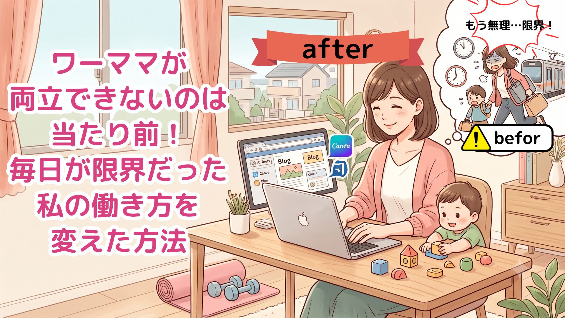 ワーママが両立できないのは当たり前！毎日が限界だった私の働き方を変えた方法